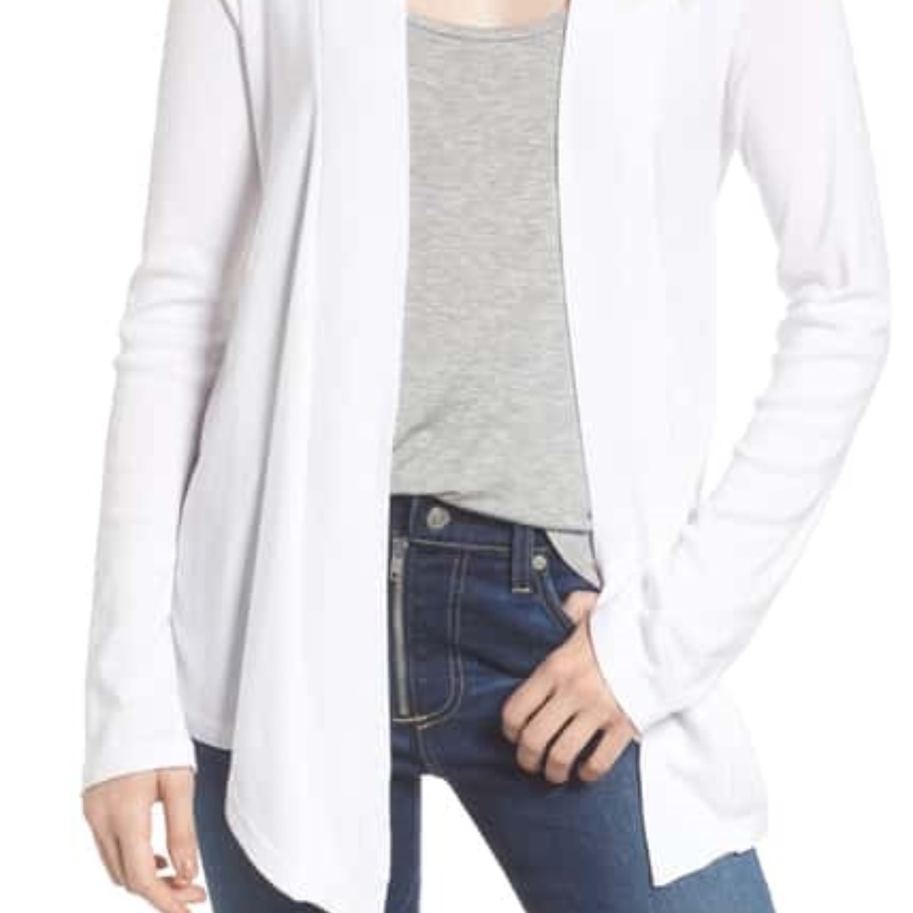 Splendid Classic Flare Cardigan in White NWOT